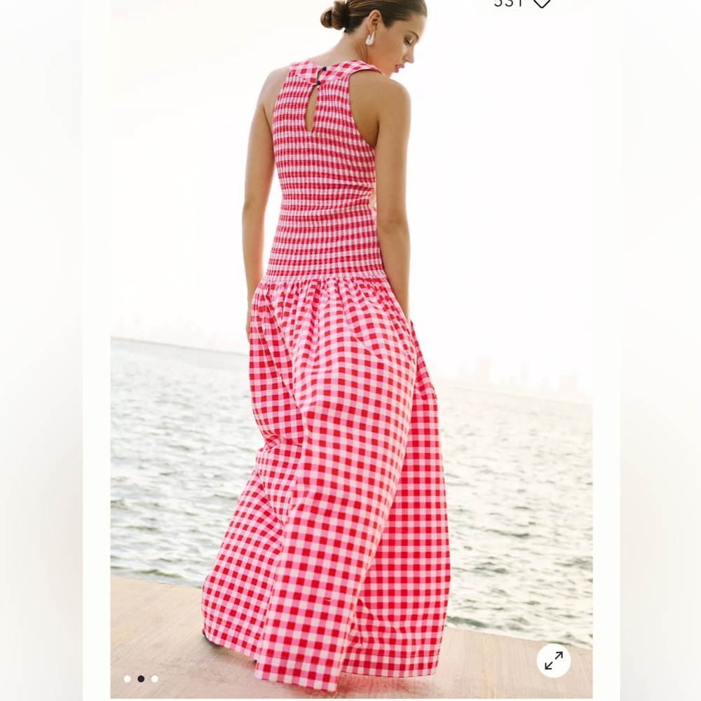 SALE! S/W/F Gingham Maxi Dress Anthropologie $408 - Picture 3 of 14